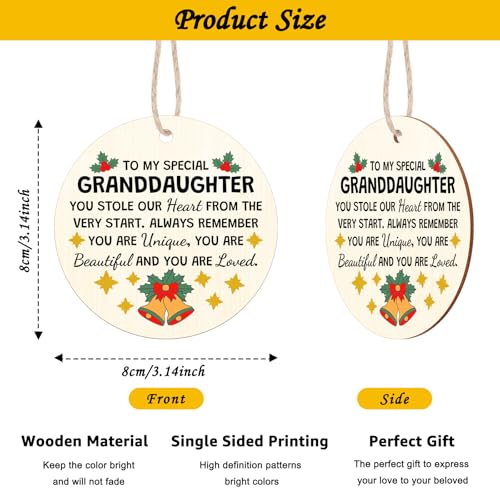 Personalized Granddaughter Christmas Ornament - Inspirational Gift from Grandma & Granddad