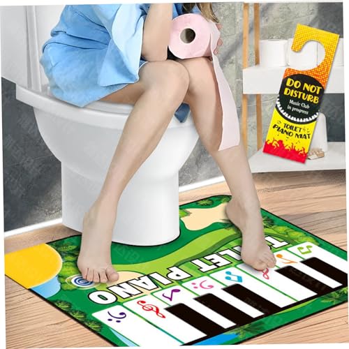 Toilet Piano Mat 24x19 Inch Waterproof Non-Slip Musical Floor Rug