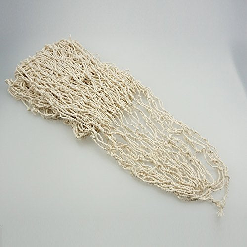 Decorative White Fishing Net, 79 x 39 Inch Nautical Wall Decor