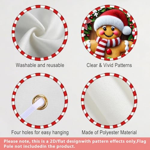 Nuxovilar DJ00031 Christmas Door Cover Banner 70.87x35in Holiday Decor