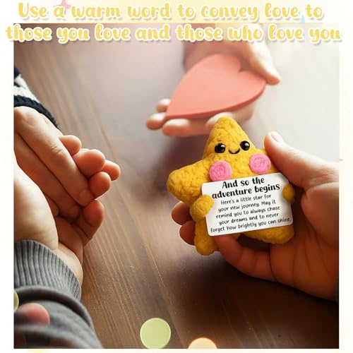 Handmade Crochet Star Keepsake for Graduation, New Job, and Good Luck