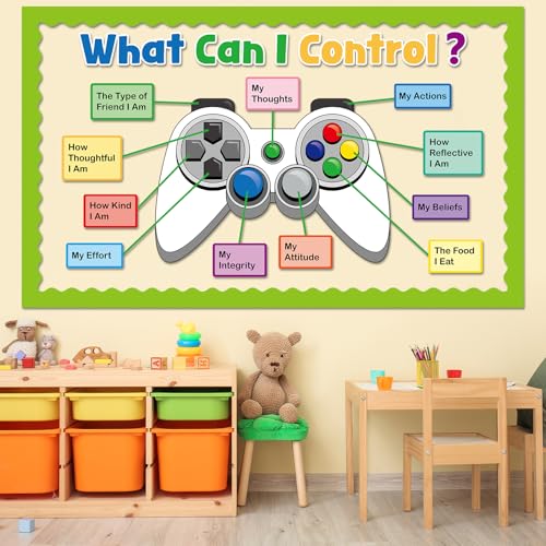 Growth Mindset Bulletin Board Set - Video Game Classroom Decor (49 Pieces)