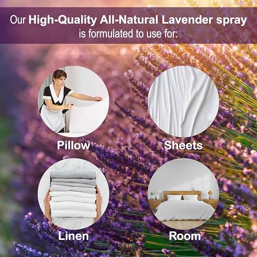 Natural Lavender Sleep Spray - Aromatherapy Linen and Pillow Mist (4 Fl Oz)