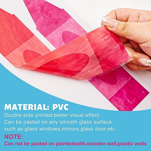 Colorful Crayon Window Clings - 9 Sheets Double-Sided Decor