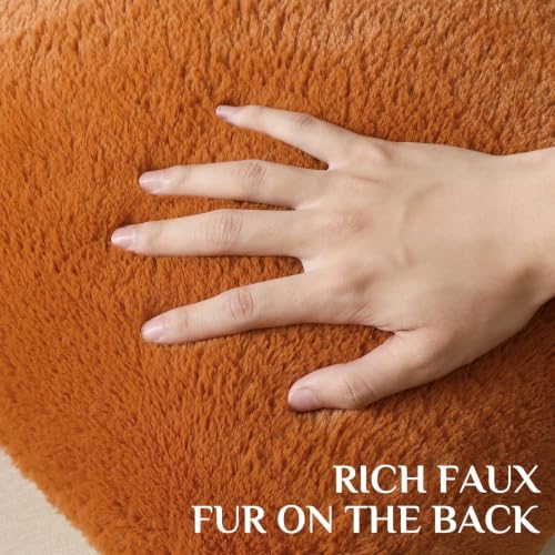 Rust Orange Pumpkin Throw Pillow Covers 18x18 - Set of 2 Fall Autumn Decor
