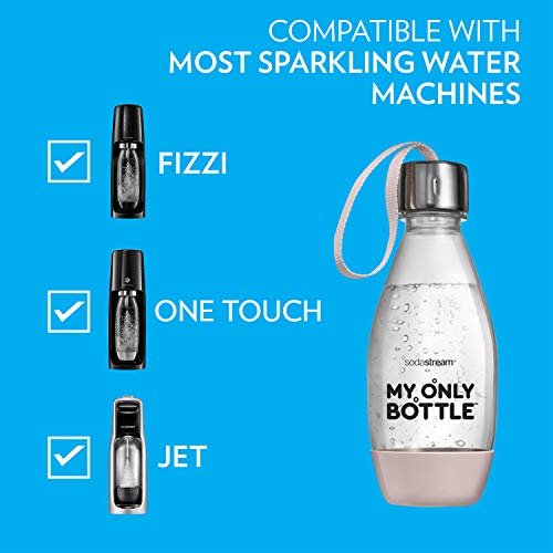 SodaStream 0.5L Pink Blush My Only Bottle - Dishwasher Safe, BPA-Free, Travel-Friendly