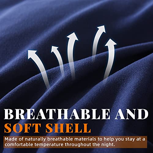 All Season Down Alternative Comforter - Reversible Blue/Grey Full Duvet Insert