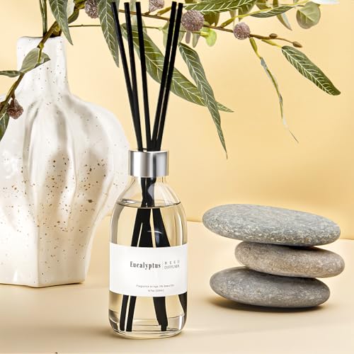 Eucalyptus Reed Diffuser Set with Reeds - 6.7 oz Long-Lasting Home Fragrance