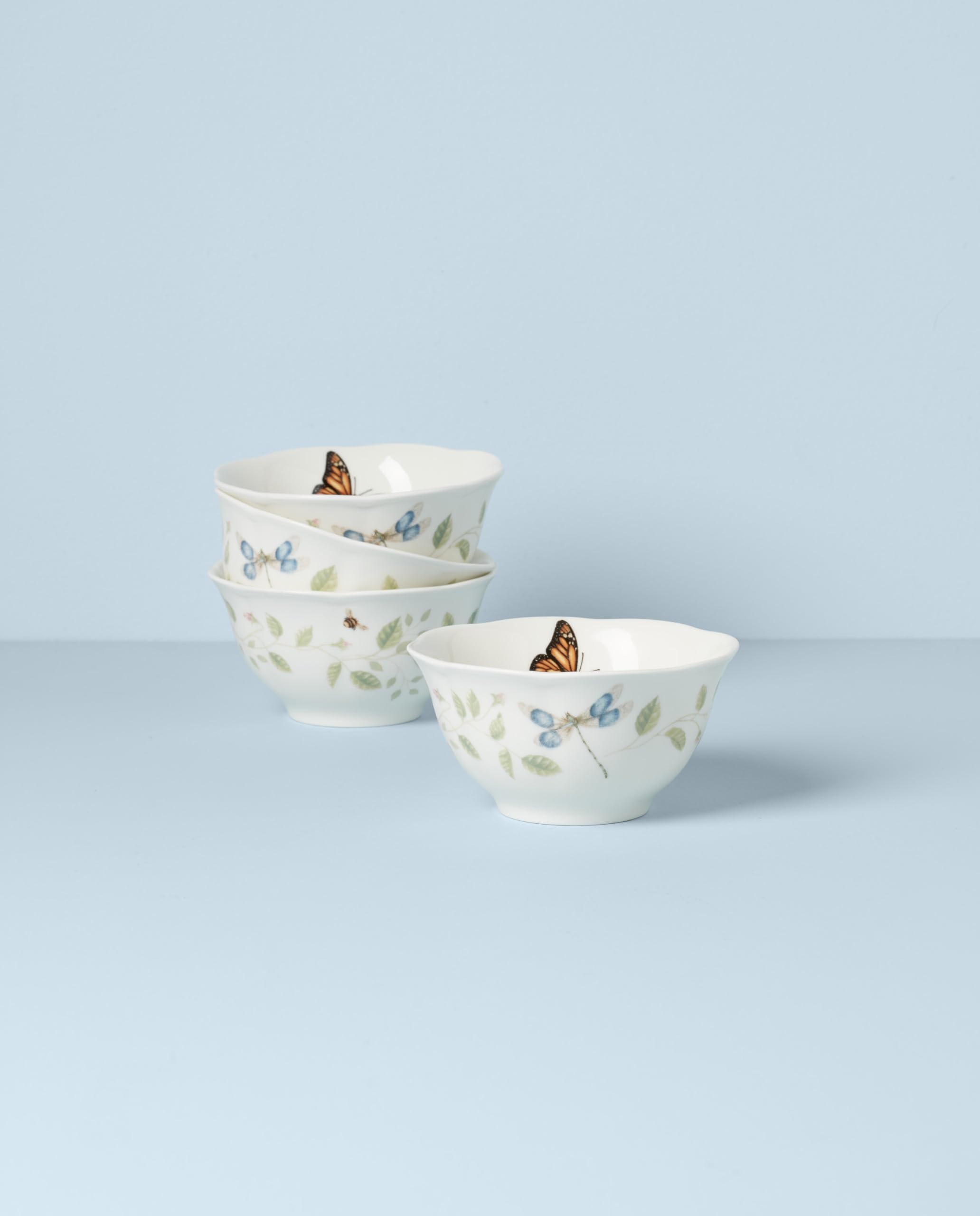 Lenox 894543 Butterfly Meadow Vines 4-Piece Rice Bowl Set