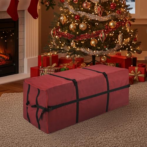 Elf Stor Heavy Duty Canvas Christmas Tree Storage Bag with Straps Fits Up To 6 Ft