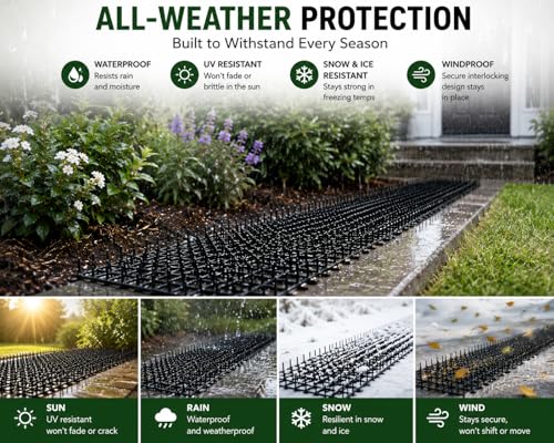 Indoor & Outdoor Anti-Digging Garden Spike Mat Prickle Strip (80" x 11")
