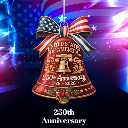 USA 250th Anniversary Liberty Bell Ornament 1776-2026 Patriotic Decor
