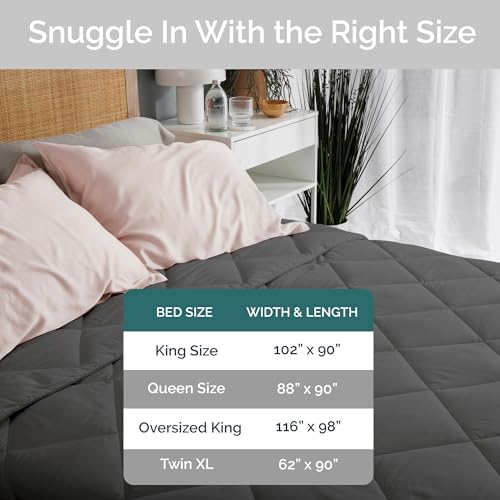 Queen Size Bamboo Viscose Comforter - Lightweight Down Alternative