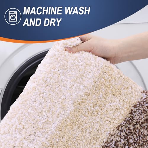 4-Piece Soft Microfiber Bathroom Rug Set with Contour Mat and Lid Cover