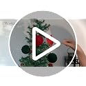 Rzoukler Green Velvet Christmas Ornaments Set 12pcs - 3.15 Inch Holiday Decor