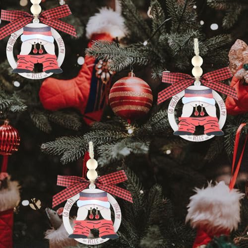 Funny Christmas Ornaments 2025 – Naughty Wooden Santa, Jingle My Bell, Hilarious Tree Decor
