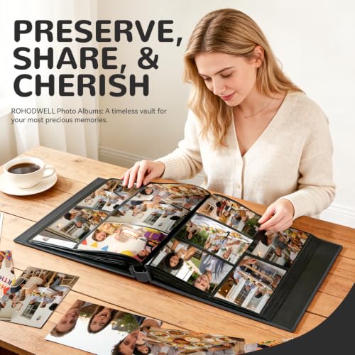 600 Pocket Photo Album for 4x6 Prints, Large Capacity Faux Leather Photo Book