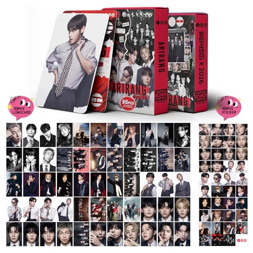 95 Pcs Music Album Lomo Photo Cards and Decorative Stickers Set