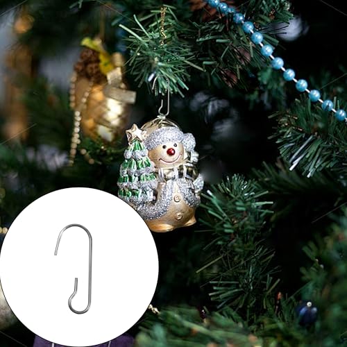 120-Pack Christmas Ornament Metal Hooks - 1.18 Inch Silver Tree Hangers