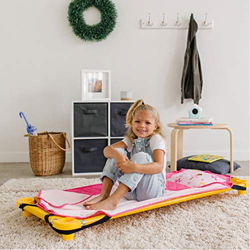 Toddler Nap Mat with Pillow and Blanket for Daycare and Preschool