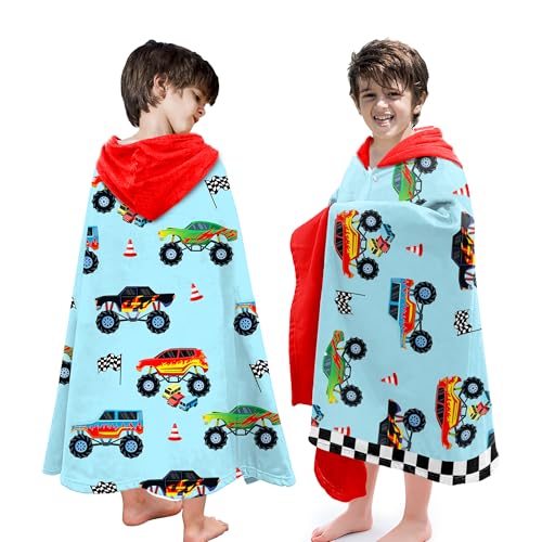 Kids Hooded Beach Towel - 100% Cotton Super Absorbent Swim Wrap (30x50")