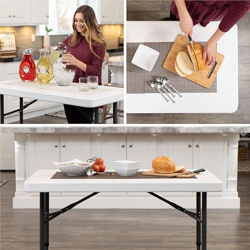 Lifetime 4-Foot Commercial Height Adjustable Folding Utility Table - Table