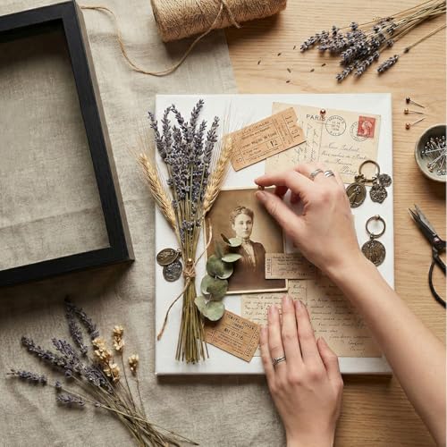8x10 Shadow Box Display Frame with Linen Backboard and Pushpins