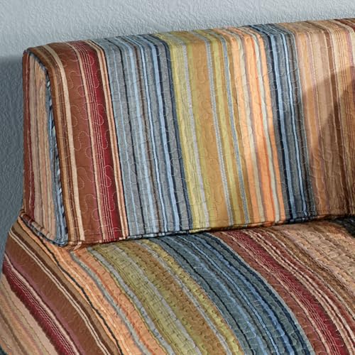 Katelin Quilted Daybed Bedding Set - 5 Piece, Cotton, Colorful Stripes