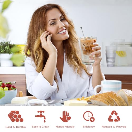 Csdtylh Style 1 15Pcs Metal Coffee Stir Sticks Reusable Stainless Steel Swizzle