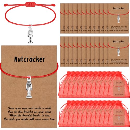 Tondiamo Christmas Nutcracker Bracelets Bulk Silver 48 Pieces