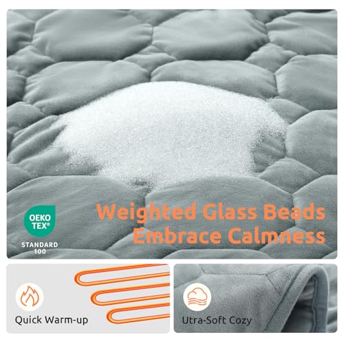 Weighted Heating Pad 24x29 XL Electric Heat Therapy for Back and Shoulders