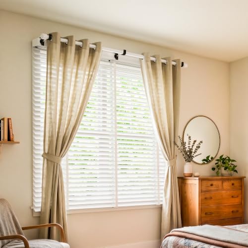 No Drill Curtain Rod Brackets for Outside Mounted Blinds - Set of 3