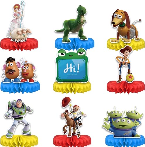 9PCS Honeycomb Table Centerpieces for Kids Birthday Party Decorations