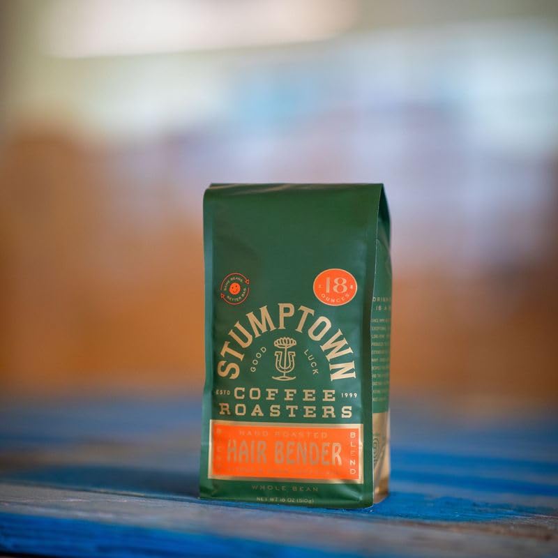 Stumptown Coffee Roasters Medium Roast Whole Bean Coffee - Hair Bender 18 Oz | 100% Arabica with Citrus & Dark Chocolate Notes