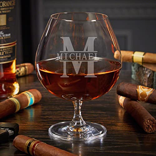 Personalized Large Cognac Glass 24oz - Engraved Brandy Snifter Gift