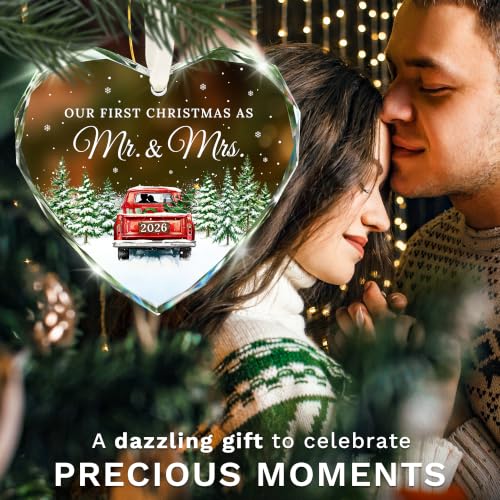 First Christmas Married Ornament 2026 - Mr & Mrs Wedding Gift, 1st Mr & Mrs Variant