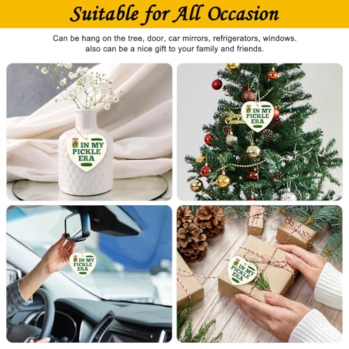 Funny Pickle Christmas Ornament - Wooden Pickle Lover Gift for Friends & Family