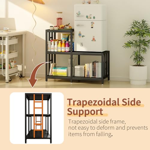 5-Tier Mini Fridge Stand and Microwave Rack with Storage Shelves
