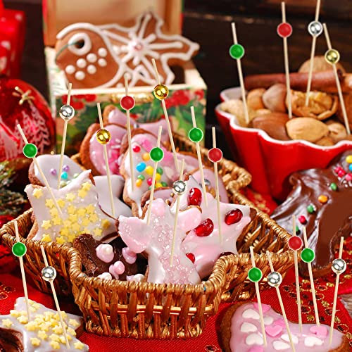 Sieral 200 Pcs Christmas Cocktail Picks Decorations Toothpicks