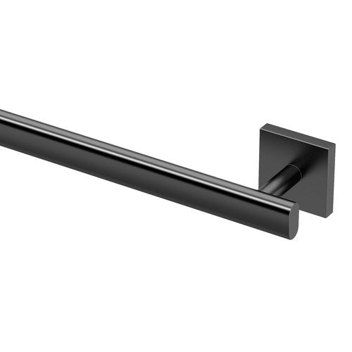 Gatco 4051MXA Elevate, Hand Towel Bar, 12”, Matte Black/Wall Mounted Single Hand Towel Holder for Bathroom