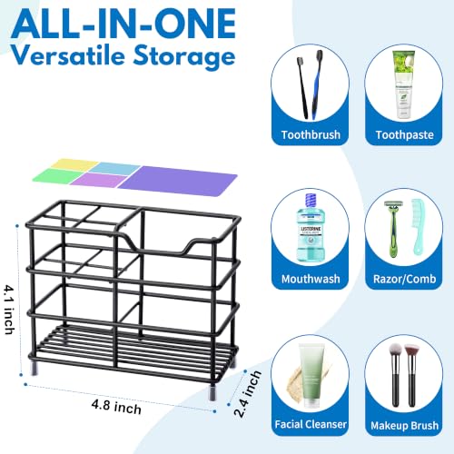 Urbanstrive Stainless Steel Toothbrush Holder Stand - Black Small