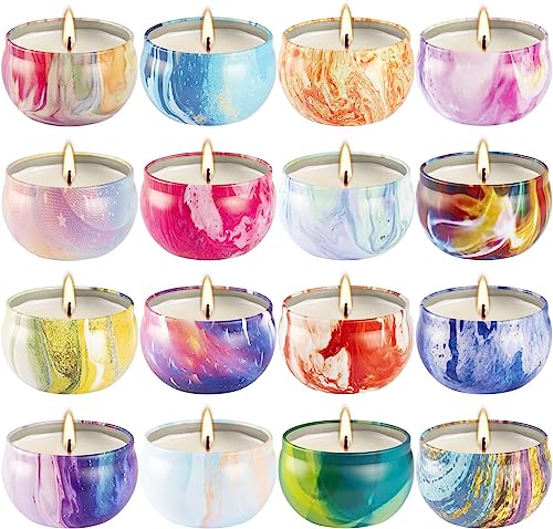 Howemon 16 Pack Classic Scented Soy Candles Set for Relaxation & Home Decor