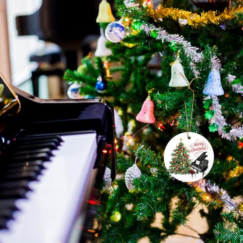 Thyle 3-Pack Christmas Piano Ornaments - Music Gift for Tree Decor