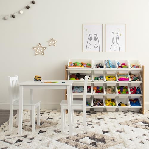 Kids Toddler Table and 2 Chair Set - Durable Wood Activity Furniture