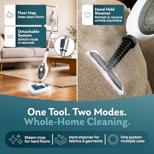 10-in-1 Multi-Surface Steam Mop and Handheld Steam Cleaner