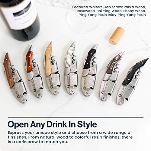 Professional Waiter's Wine Opener & Corkscrew with Foil Cutter - Rosewood