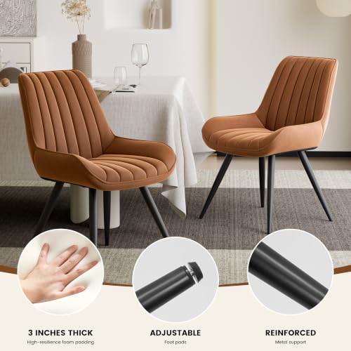 7-Piece Modern Farmhouse Dining Table Set with 6 Upholstered Chairs