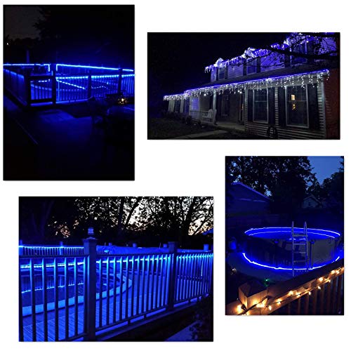 100ft Blue LED Rope Lights, IP65 Waterproof Outdoor Decorative Lighting