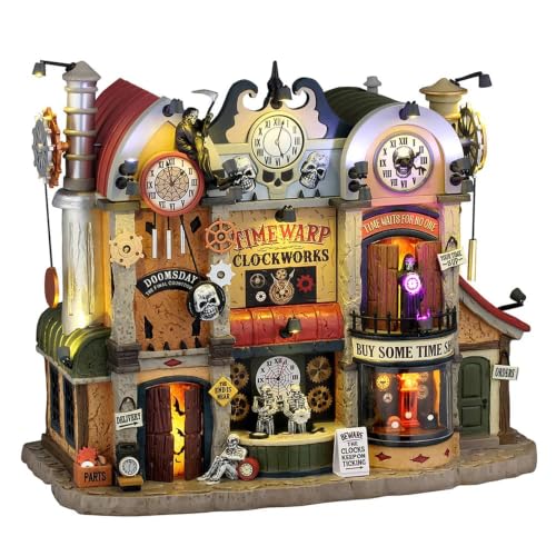 Timewarp Clockworks Animated Halloween Village Building with 4.5V Adapter