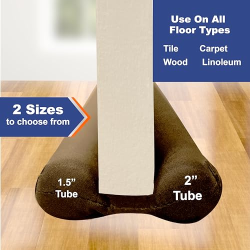 Dual Door Draft Stopper - Water Repellent Insulator, Fits 28-36 Inches